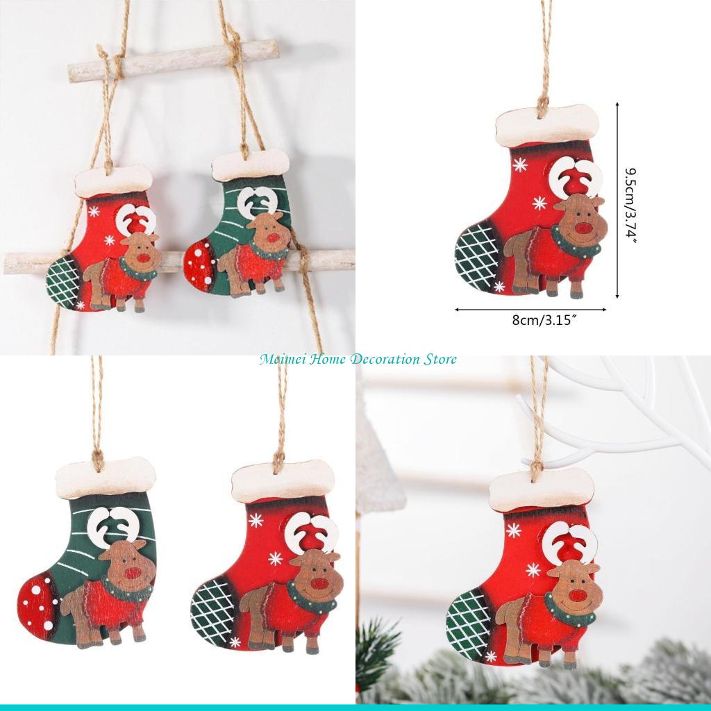 Christmas Stocking Hanging - Árvore pendurado ornamento rústico vintage bonito