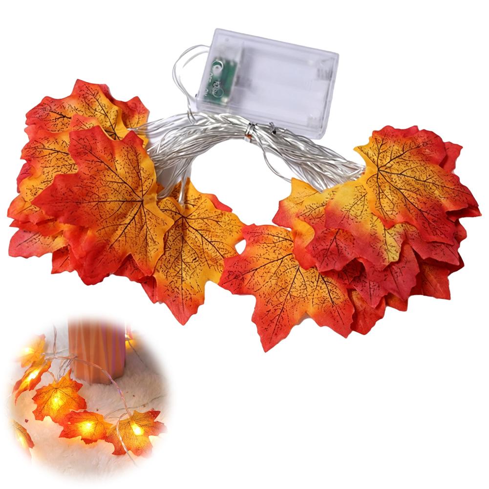 Led Fairy String Lights - Guirlanda de Folhas de Bordo com