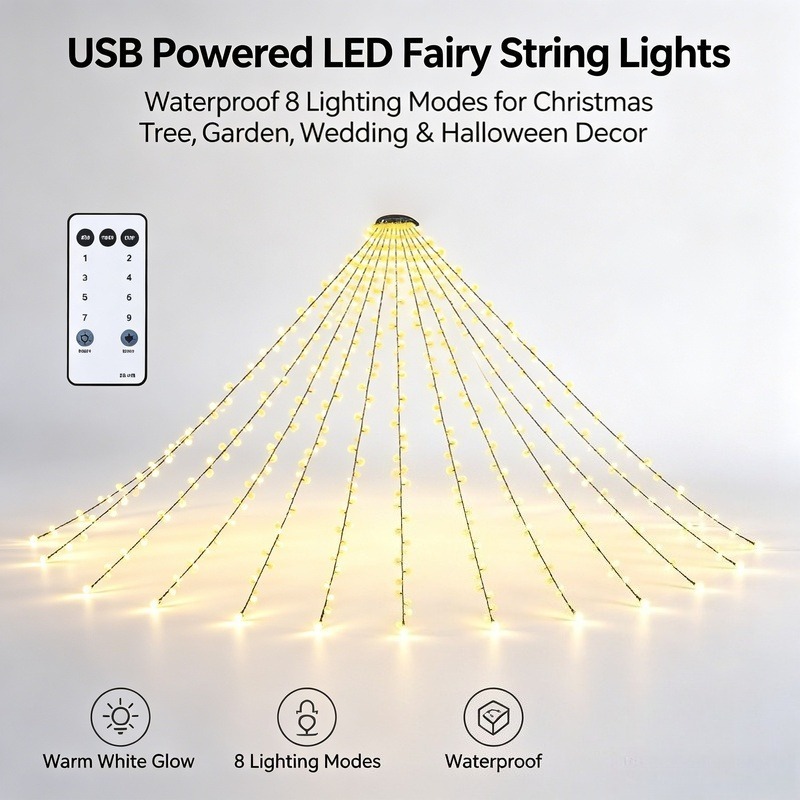Led Fairy String Lights - Luzes de Fada LED USB, Luzes
