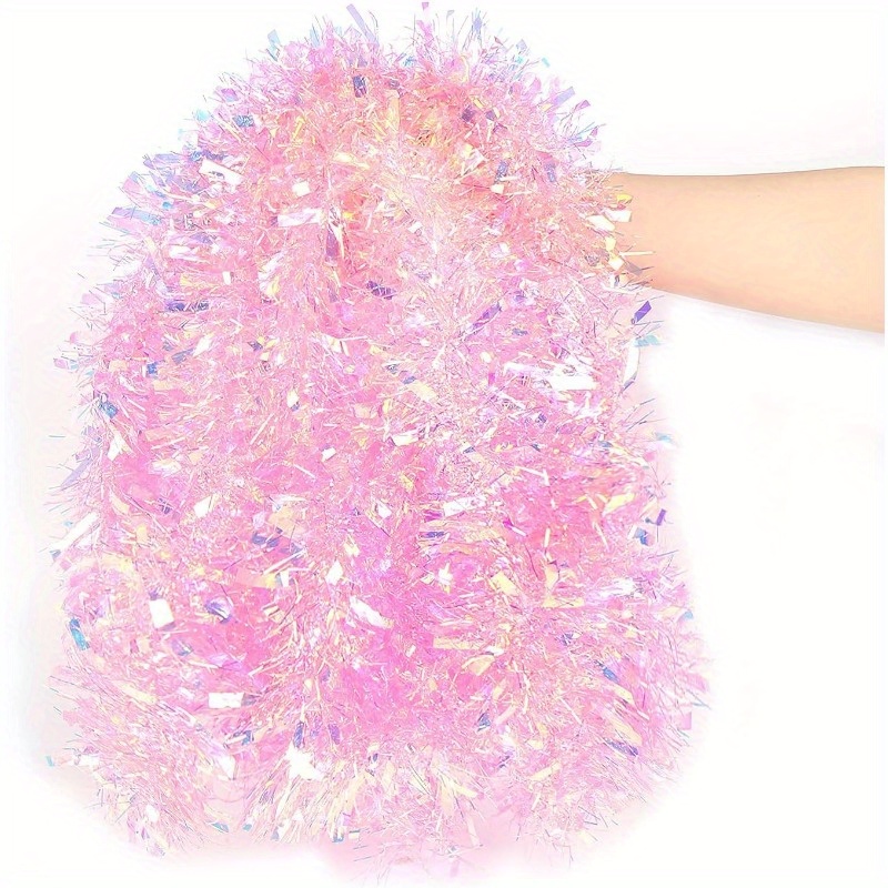 Tinsel Garland Decoration - Guirlanda de Natal Rosa de 13
