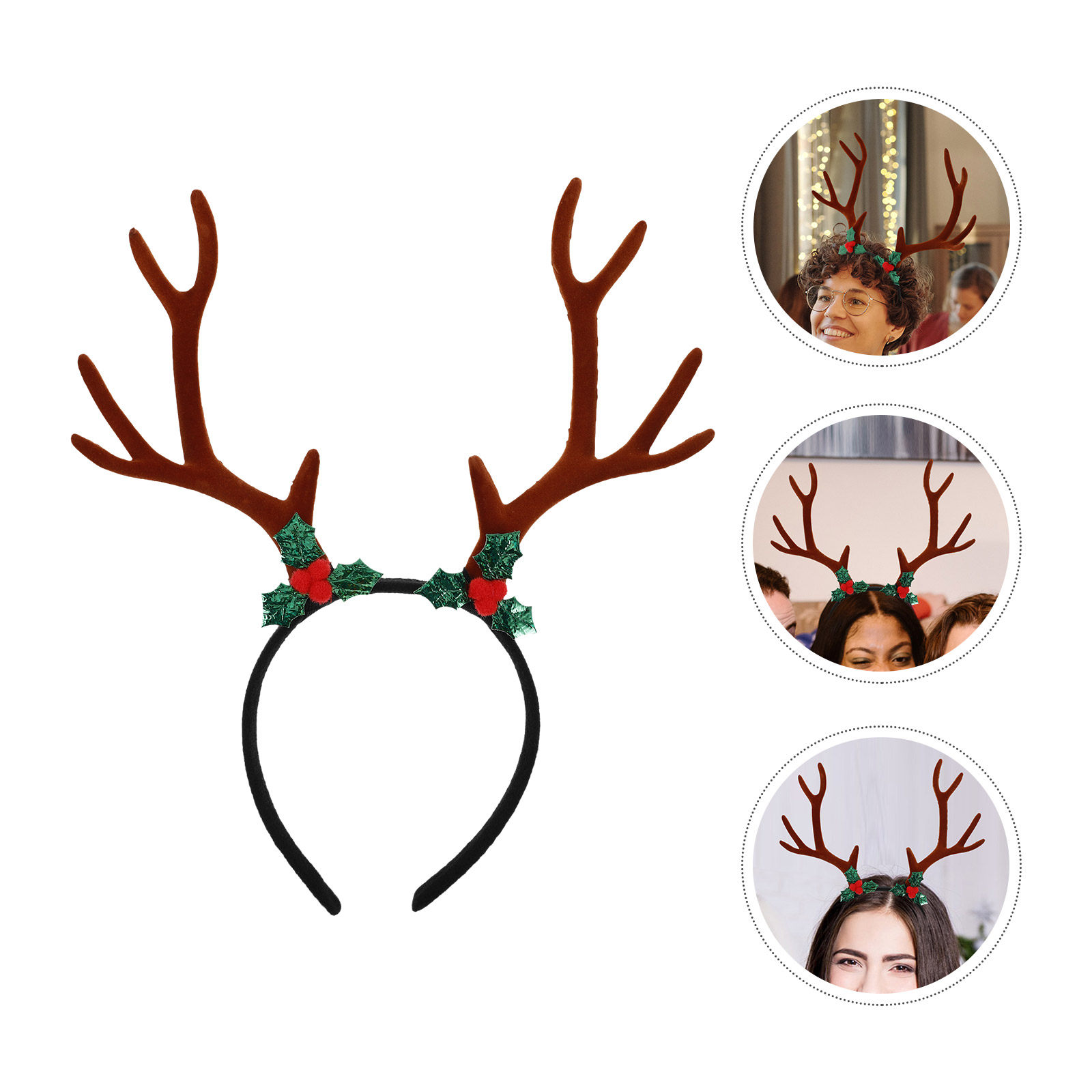 Reindeer Antlers Headband - Tiara Grande de Chifres de Rena