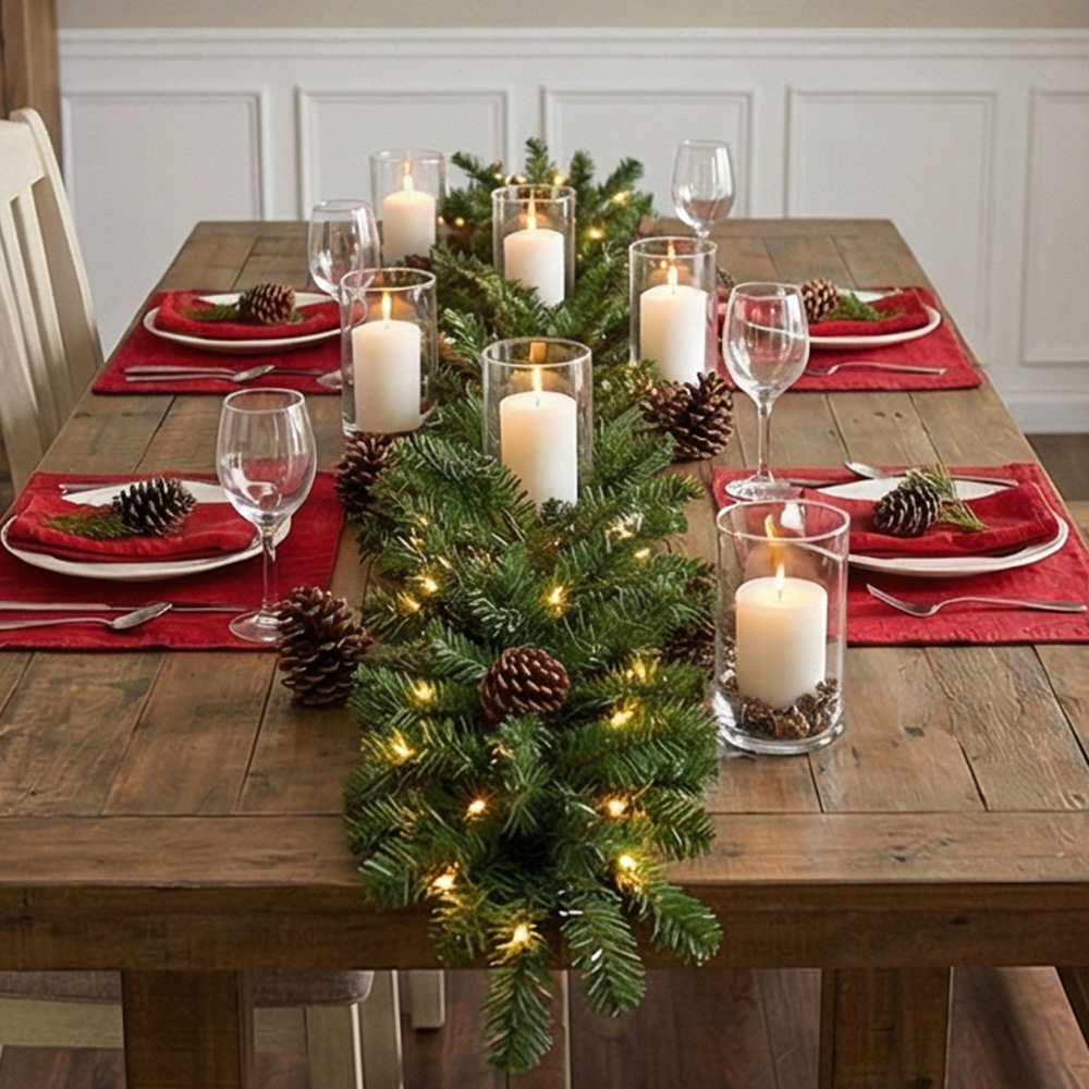Grinalda verde artificial da g - Christmas Wreath Fake avaliação e preço
