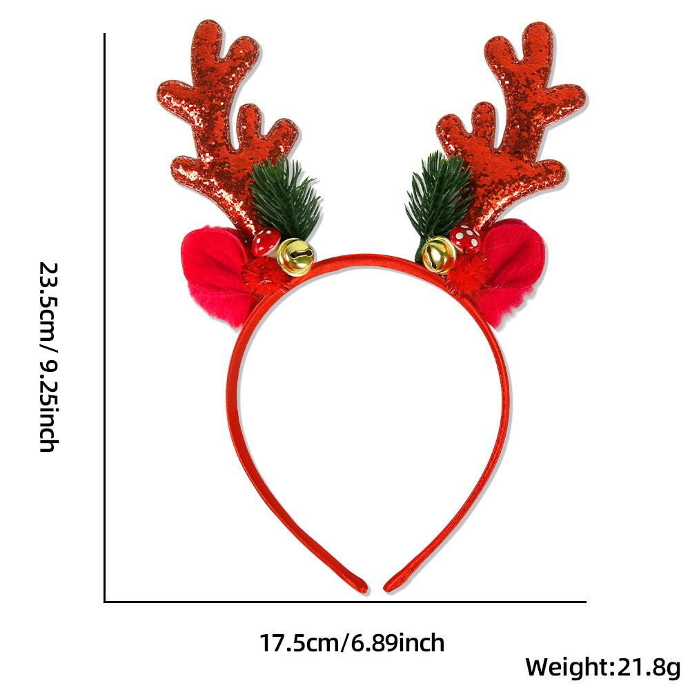 1/2 pçs natal glitter veado ch - Reindeer Antlers Headband avaliação e preço