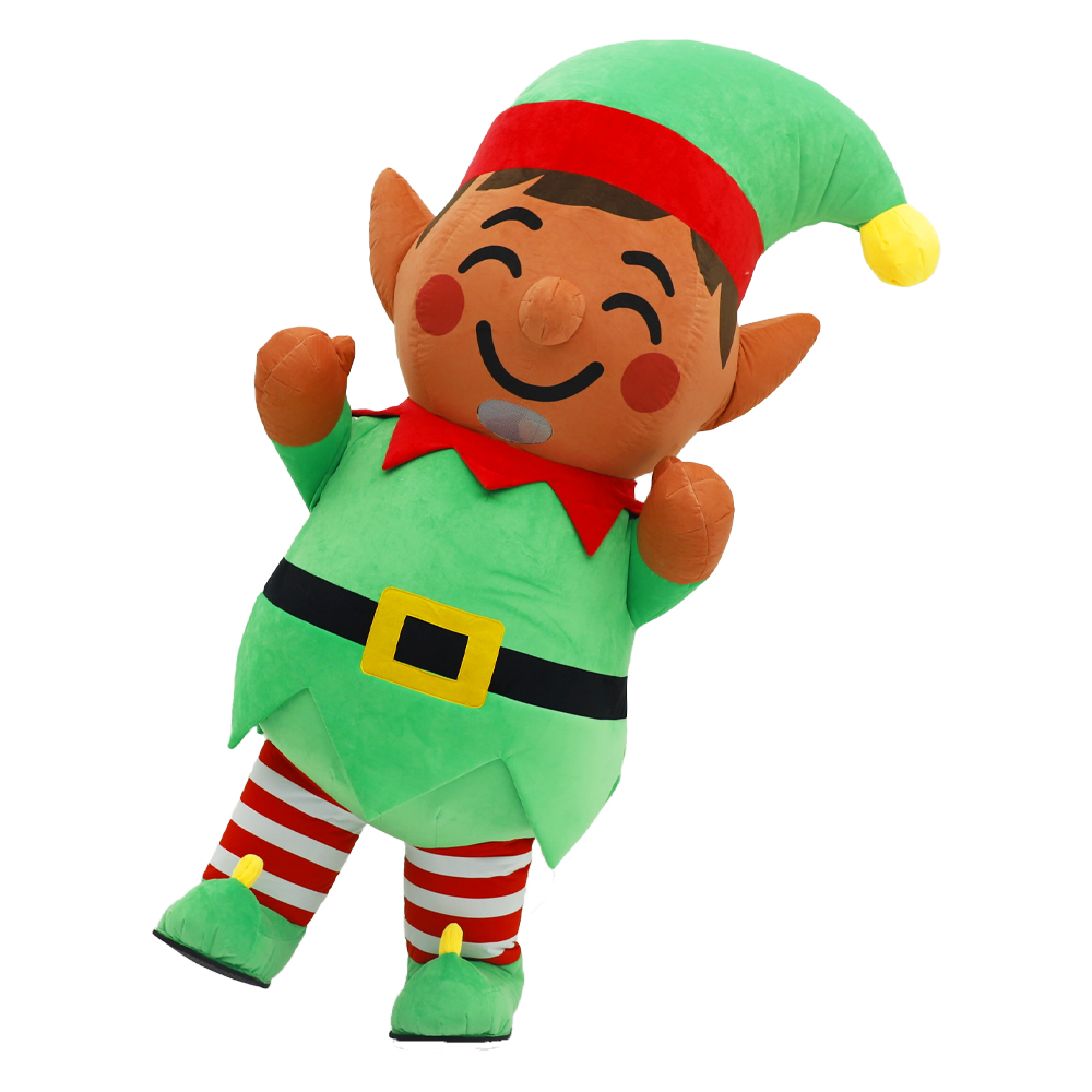 Fantasia inflável de pelúcia d - Elf Costume Christmas avaliação e preço