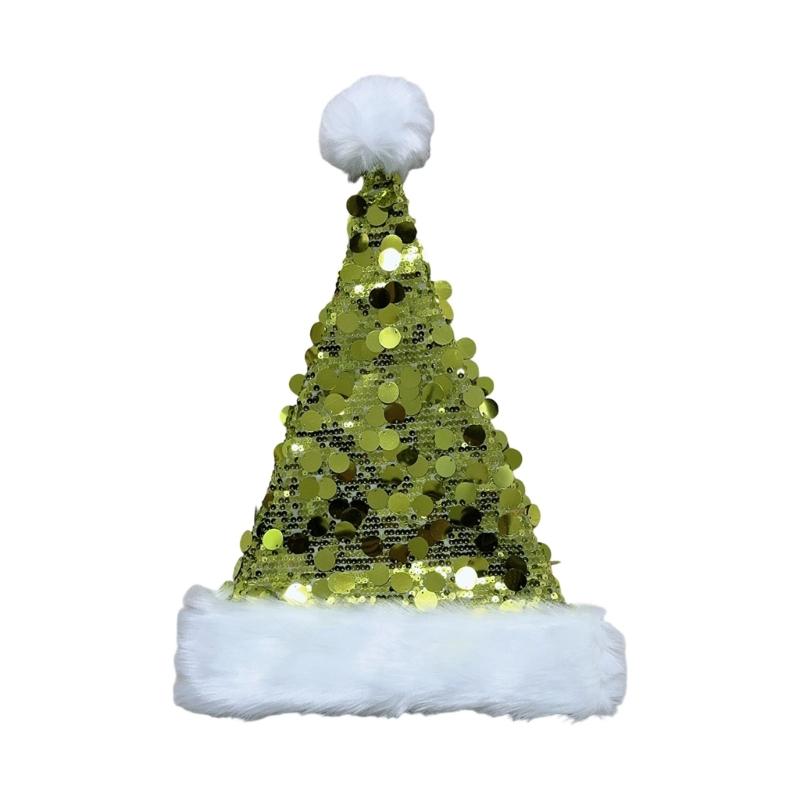39bb adulto lantejoulas santa  - Santa Hat Plush avaliação e preço