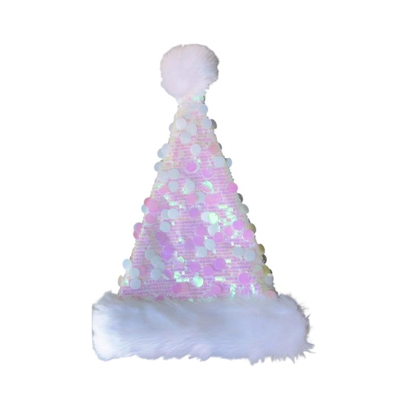 39bb adulto lantejoulas santa  - Santa Hat Plush avaliação e preço