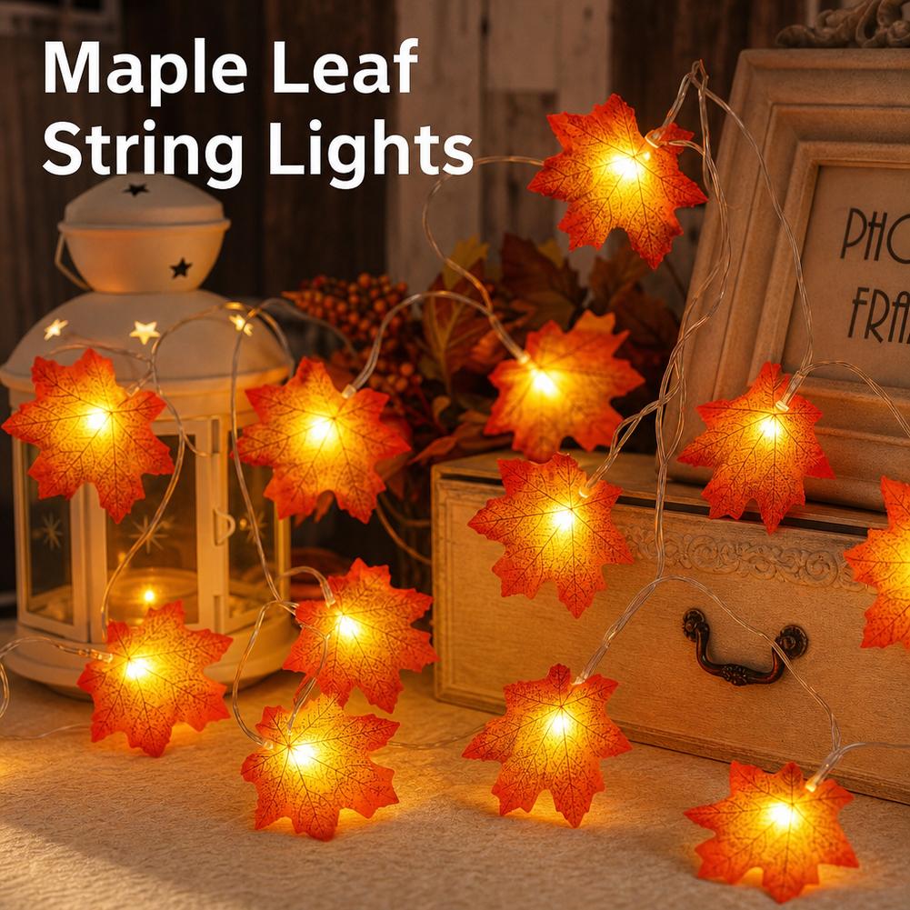 Guirlanda de Folhas de Bordo c - Led Fairy String Lights avaliação e preço