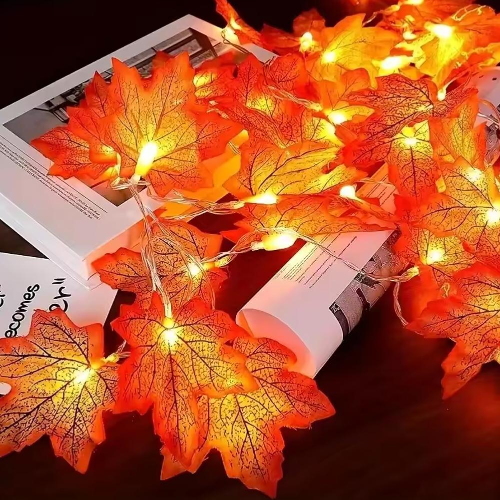 Guirlanda de Folhas de Bordo c - Led Fairy String Lights avaliação e preço
