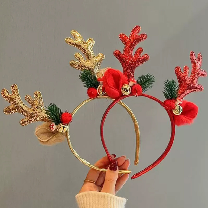Tiara de Natal com Chifres de  - Reindeer Antlers Headband avaliação e preço