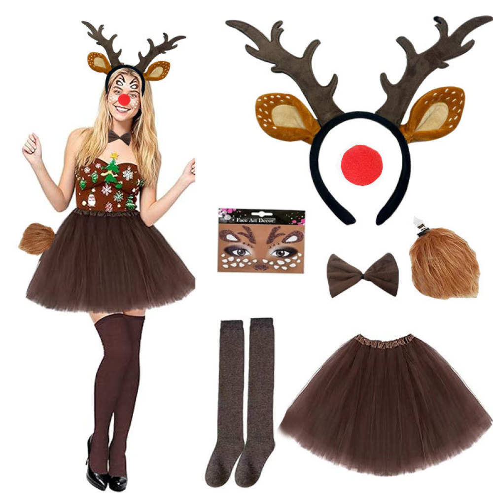 Tiara de Chifres de Rena de Na - Reindeer Antlers Headband avaliação e preço