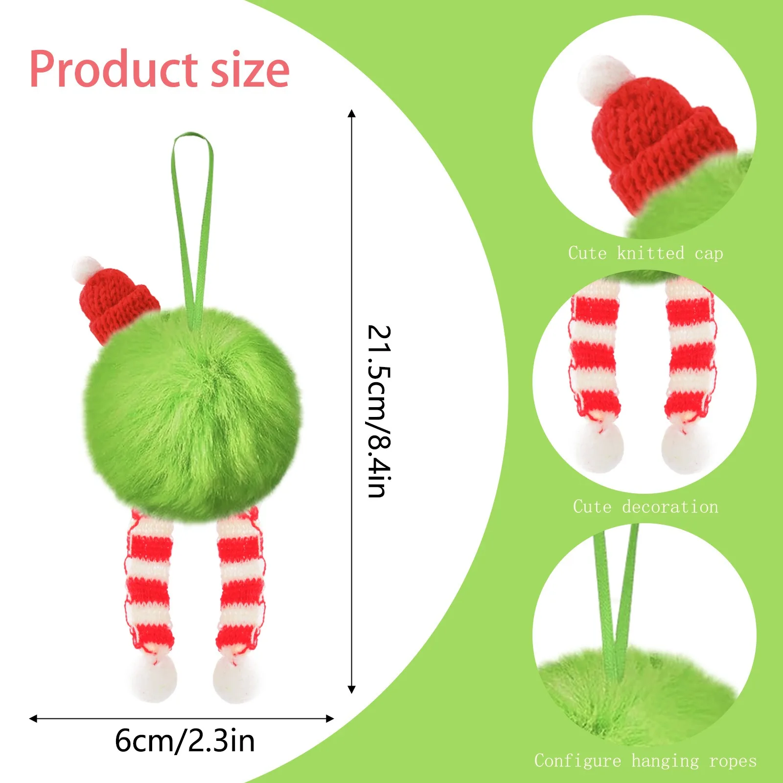 Natal verde longo bola de pelú - Santa Hat Plush avaliação e preço