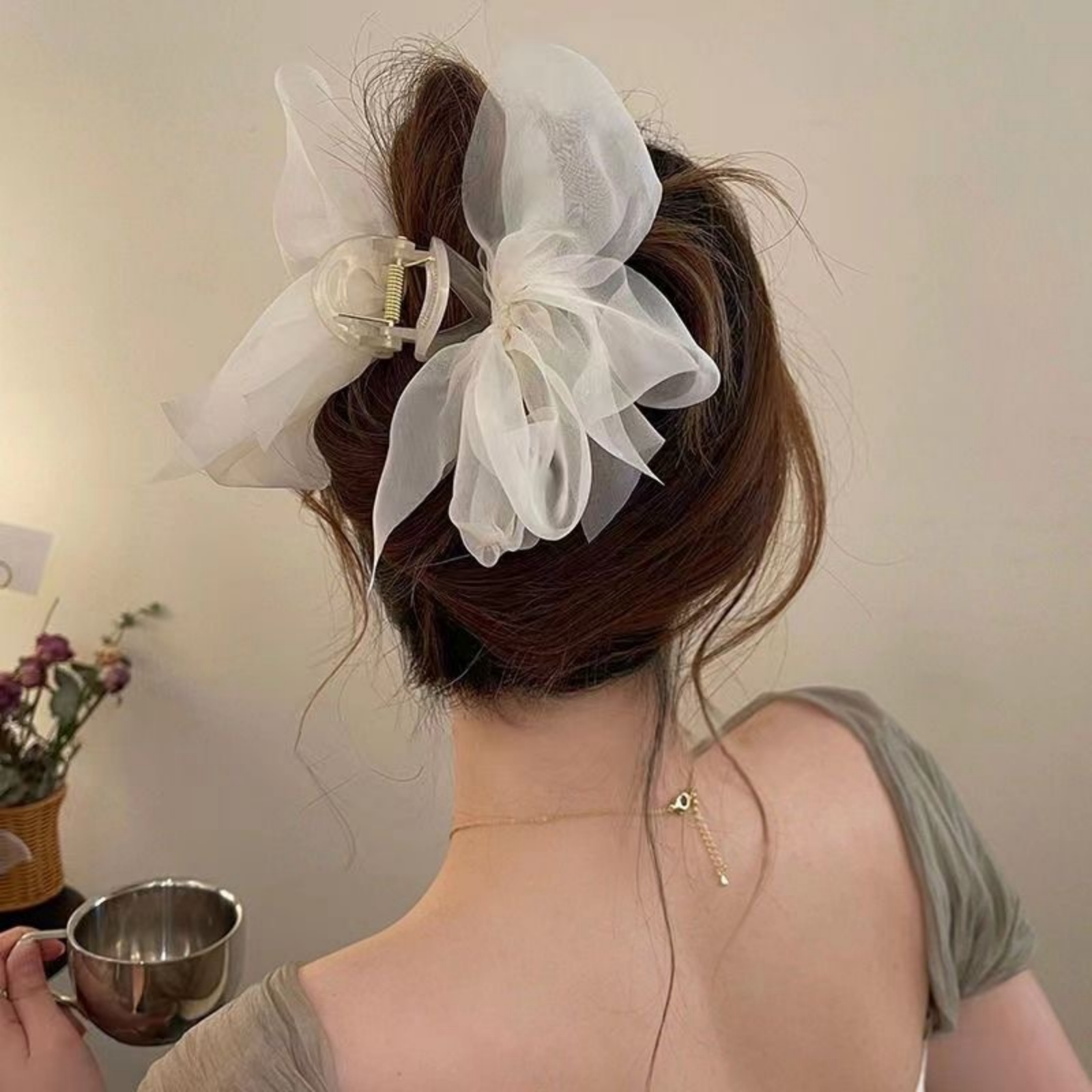1pcfashion malha tule grande a - Ribbon Bow Gift avaliação e preço
