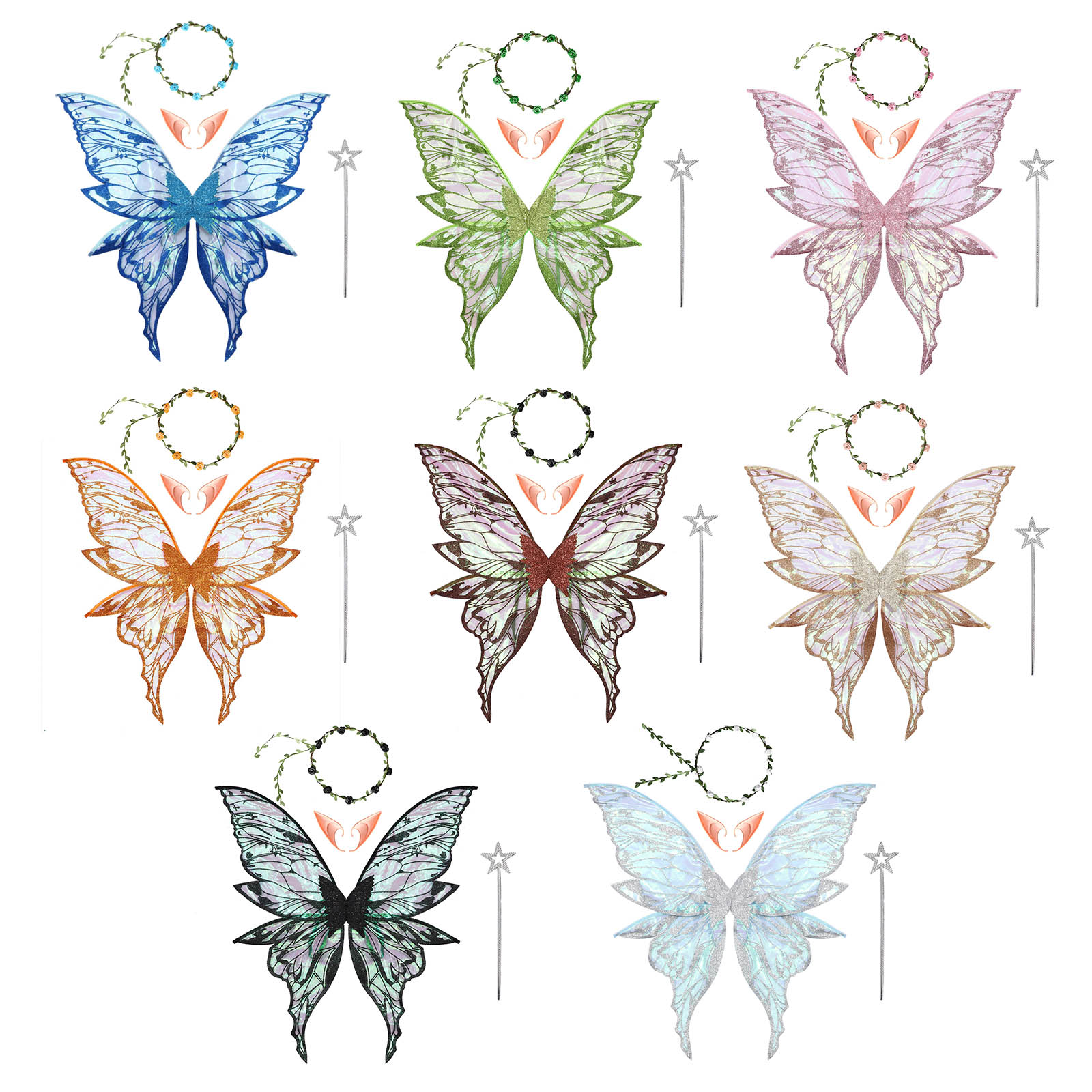 Borboleta fada elfo traje asa  - Elf Costume Christmas avaliação e preço