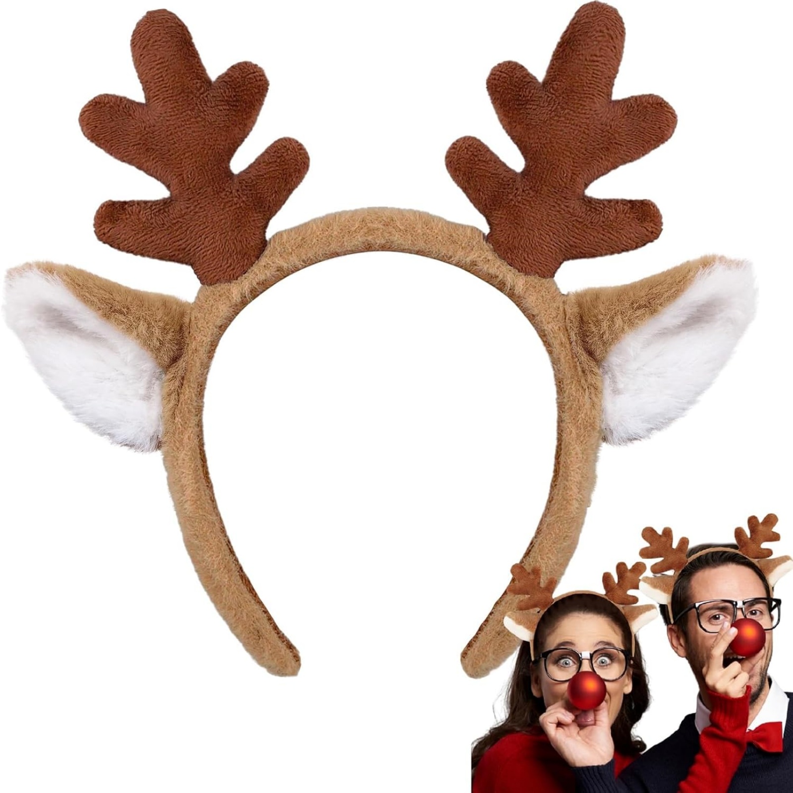 1pc natal rena chifres bandana - Reindeer Antlers Headband avaliação e preço