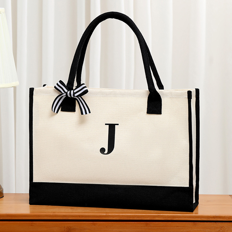 Bolsa tote de lona simples com - Ribbon Bow Gift avaliação e preço