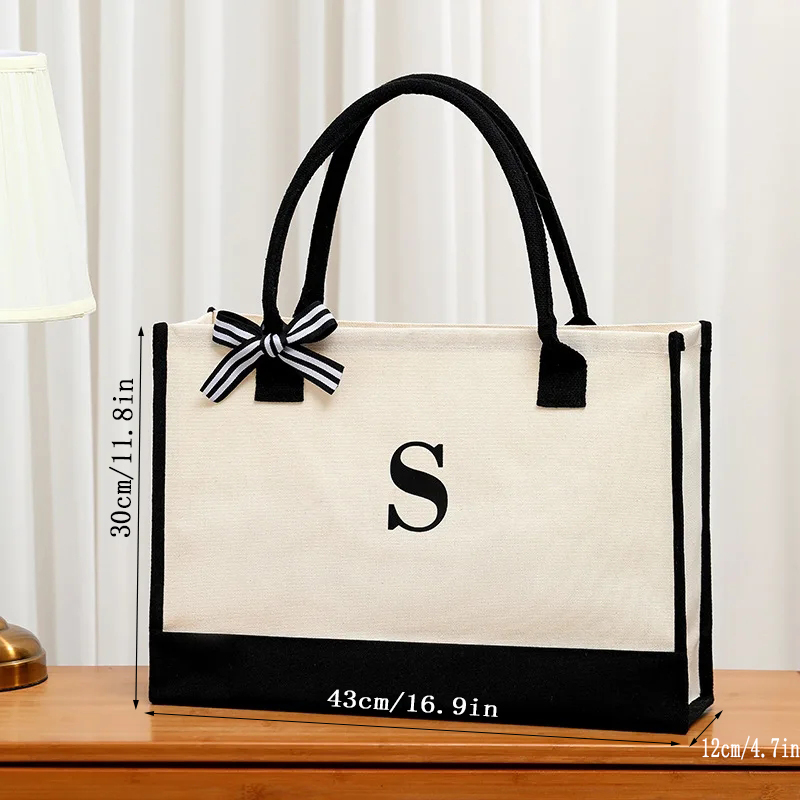 Bolsa tote de lona simples com - Ribbon Bow Gift avaliação e preço