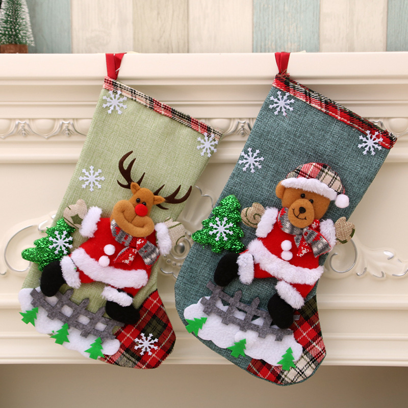 31cm grandes meias de natal de - Christmas Stocking Hanging avaliação e preço