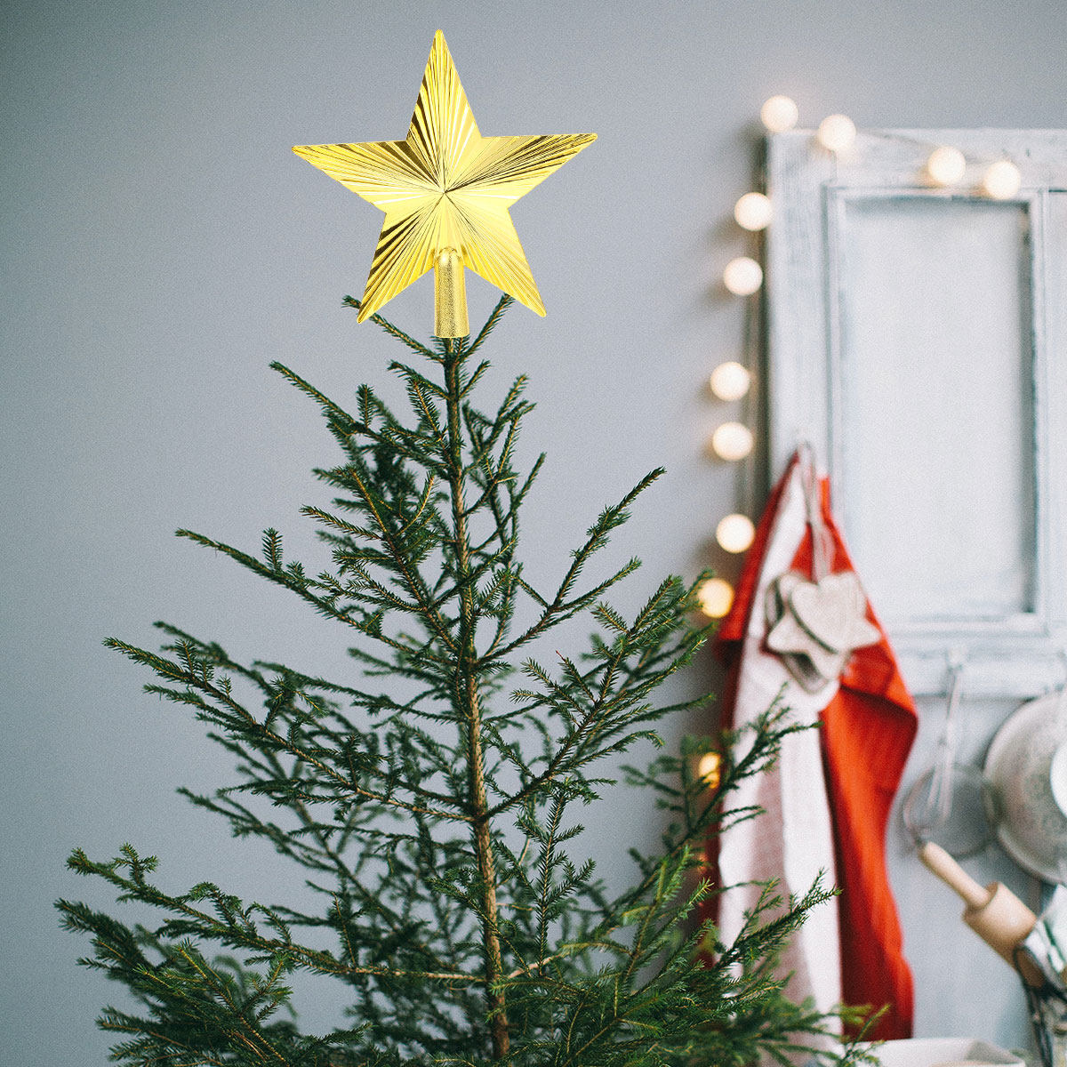 2 Peças de Enfeite de Natal Es - Star Tree Topper avaliação e preço
