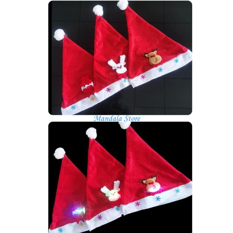 U2JC Chapéu adulto LED brilhan - Santa Hat Plush avaliação e preço